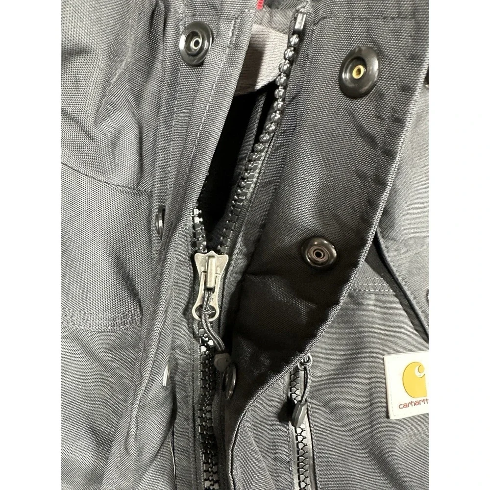 Carhartt J162 001 Shoreline Jacket Mens Large Black Storm Defender Hooded